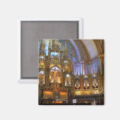 Aimant Canada, Québec, Montréal. Intérieur de Notre (Recto/Verso)