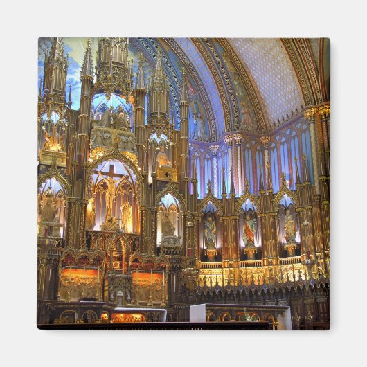 Aimant Canada, Québec, Montréal. Intérieur de Notre-Dame (Devant)