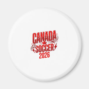 Aimant Canada Soccer 2026 Soccer Bold Typographie de pays