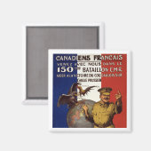Aimant Canadiens français (Recto/Verso)