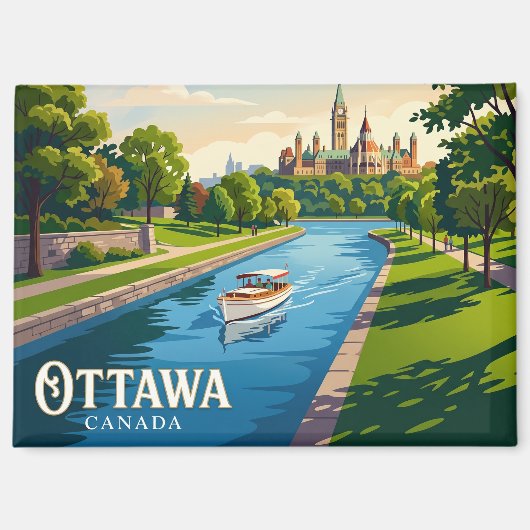 Aimant Canal Rideau Canada (Recto)