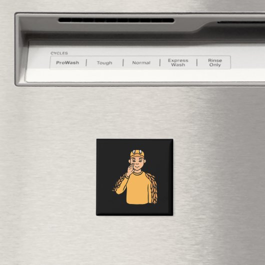 Aimant Canard Animal ASL Geste Mains Sourde Perte d'audit (In Situ (Lave-vaisselle))