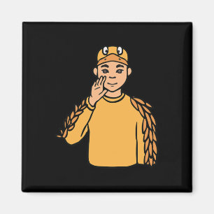 Aimant Canard Animal ASL Geste Mains Sourde Perte d'audit