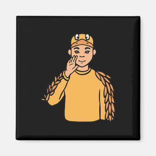 Aimant Canard Animal ASL Geste Mains Sourde Perte d'audit (Devant)