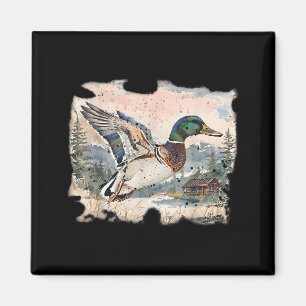 Aimant Canard colvert drôle rétro Chasse aux oiseaux Chal