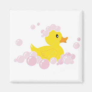 Aimant Canard dans des bulles roses