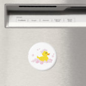 Aimant Canard dans des bulles roses (In Situ (Lave-vaisselle))