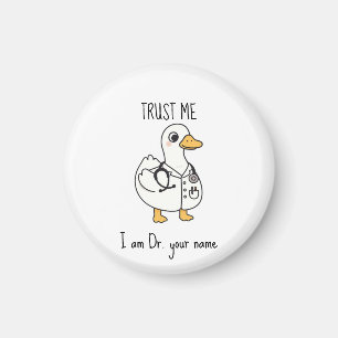 Aimant Canard de docteur personnalisé