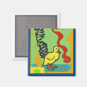 Aimant Canard, DUCKY Abstrait, ajouter du texte (Recto/Verso)