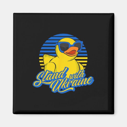 Aimant Canard en caoutchouc Drapeau ukrainien Support Ukr (Devant)