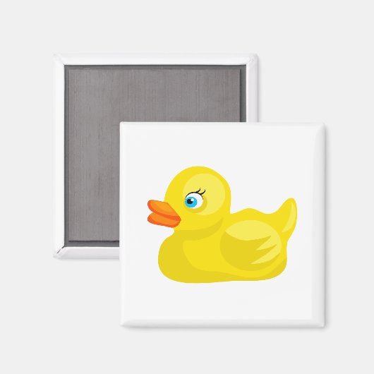 Aimant Canard en caoutchouc jaune (Recto/Verso)