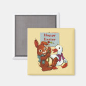 Aimant Canard et lapin Pâques (Recto/Verso)