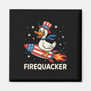 Aimant Canard Firequacker sur feu d'artifice drôle 4 juil