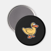 Aimant canard jaune heureux (Recto/Verso)