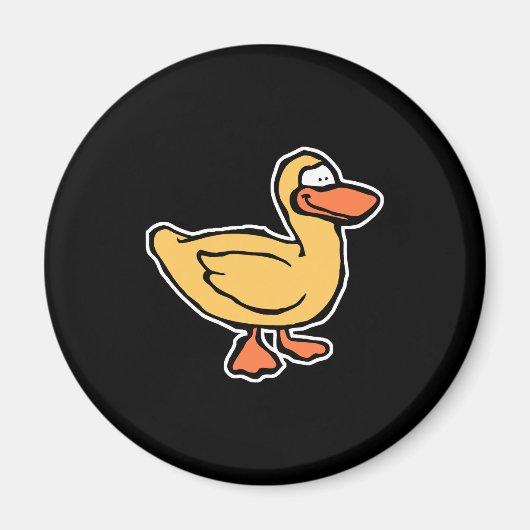 Aimant canard jaune heureux (Devant)