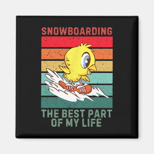 Aimant Canard vintage La meilleure partie de ma vie