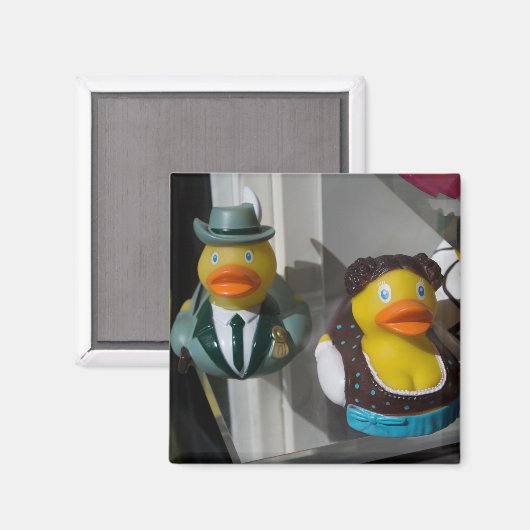 Aimant Canards En Caoutchouc En Costumes Traditionnels (Recto/Verso)