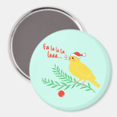 Aimant Canari qui chante Noël (Recto/Verso)