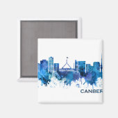 Aimant Canberra Australie Skyline Blue (Recto/Verso)