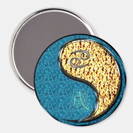 Aimant Cancer & Chien de Feu (Recto/Verso)