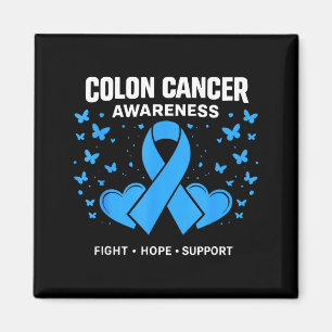 Aimant Cancer colorectal soutien de la famille bleu cance