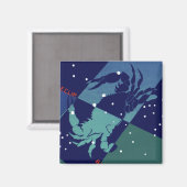 Aimant Cancer Constellation de crabe Astrologie zodiaque  (Recto/Verso)