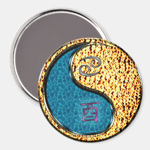 Aimant Cancer & Coq de Feu