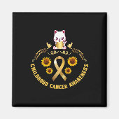 Aimant cancer de l'enfance conscience belle chatte or can (Devant)