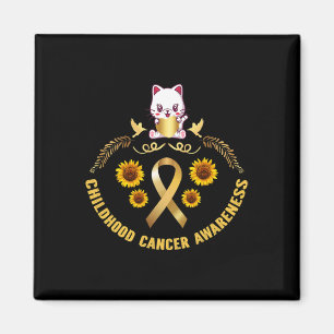 Aimant cancer de l'enfance conscience belle chatte or can