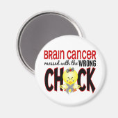 Aimant Cancer Du Cerveau Frappé Par Le Mauvais Poussin (Recto/Verso)