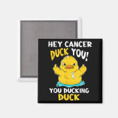 Aimant Cancer du poumon Guerrier Conception de canard ens (Recto/Verso)