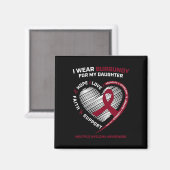 Aimant Cancer du sang Fille Bourgogne Myélome multiple Aw (Recto/Verso)