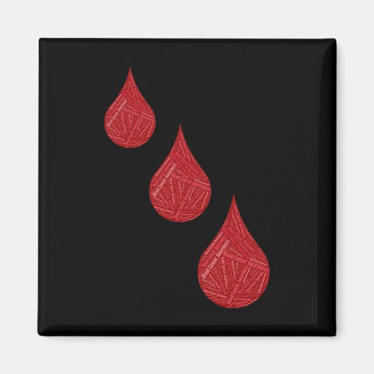 Aimant Cancer du sang Sensibilisation au cancer du sang (Devant)