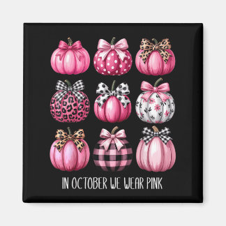 Aimant Cancer du sein en octobre Porter nk Citrouille Coq