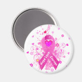 Aimant Cancer du sein Ruban rose (Recto/Verso)