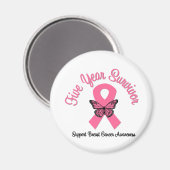 Aimant Cancer du sein Survivant de 5 ans (Recto/Verso)
