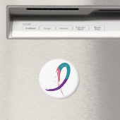 Aimant Cancer Du Thyroïde Turquoise, Violet Et Rose Ruban (In Situ (Lave-vaisselle))