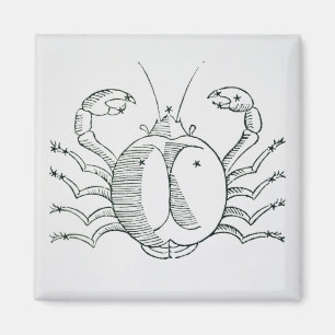 Aimant Cancer (le crabe) une illustration du 'poétique