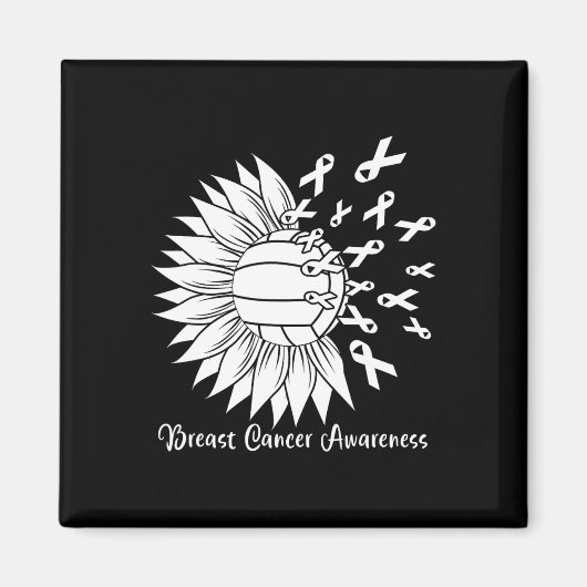 Aimant Cancer Volleball Maman Grand-mère rose Ribbon (Devant)