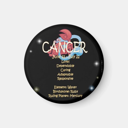 Aimant Cancer zodiac (Devant)
