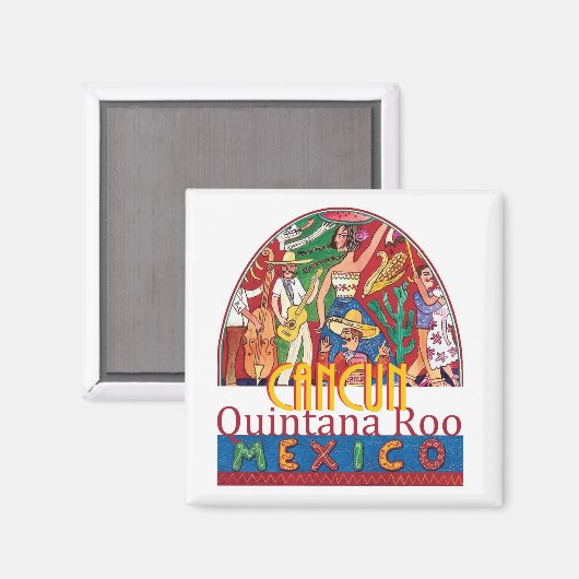 Aimant CANCUN Mexique (Recto/Verso)