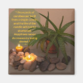 Aimant Candle Aloe Photographie et citation de Bouddha (Devant)