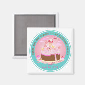 Aimant Candy and chocolate cake for birthday party (Recto/Verso)