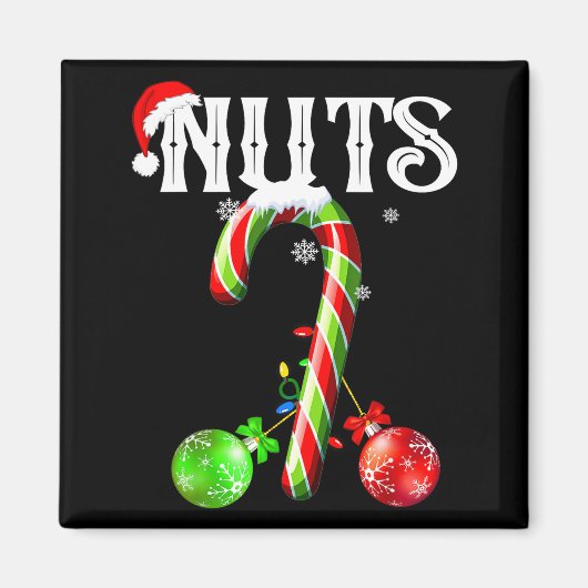 Aimant Candy Cane Chest Nuts Couples Funny Chestnuts Xmas (Devant)