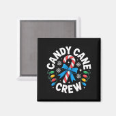Aimant Candy Cane Crew Funny Christmas Candy Lover X-mas (Recto/Verso)