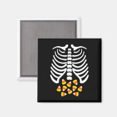 Aimant Candy Corn Skeleton Rib Cage Halloween Costume (Recto/Verso)