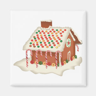 Aimant Candy Gingerbread Cottage Noël