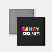 Aimant Candy Security Funny Halloween Costume Enfants Gar (Recto/Verso)