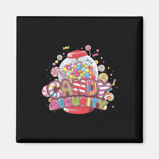 Aimant Candy Security Funny Halloween Costume garçons fil (Devant)