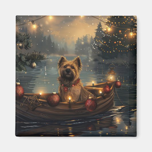 Aimant Cane Corso Noël Festive Voyage (Devant)